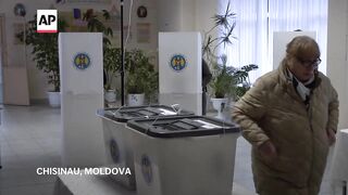 Moldovans cast ballots in two key votes.