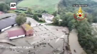 Flooding across Italy as storms sweep through nation.