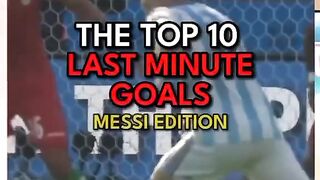 Last minute goals by Messi
