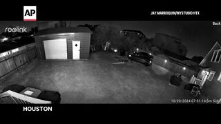 Security camera captures helicopter crashing into Houston radio tower; 4 dead.