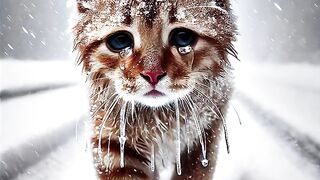 cute cat baby He has died, see how worried his mother is.