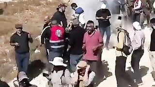 Israeli soldiers disperse Palestinian farmers in occupied West Bank