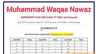 Math Scheme 9th Class 2023 - 9th Class Math Pairing Scheme