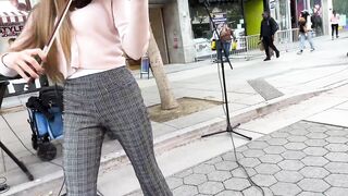 BLUE [Da Ba Dee on] VIOLIN instrumental live street perform