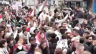 Today people out for justice free Palestine