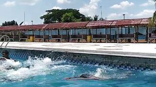 The students Swimming