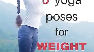 5 Yoga Poses for Weight Loss (Asanas) #shorts