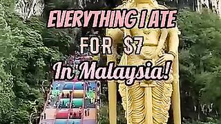 Everything I ate for $7 in Malaysia! #foodie #malaysia #malaysianfood #shorts #streetfood #eating