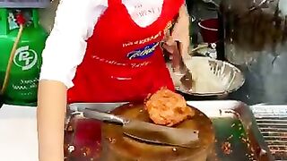 FRIED CHICKEN HACK | Thai Street Food #shorts