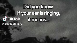 If your Ear is ringing....???????? #didyouknow