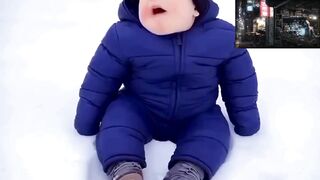 Cute baby laughing