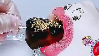 Handy eating show????ASMR Eating show✨Emoticon candy #snacks #candy #asmreatingshow #satisfyingasmr #34