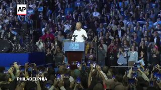 Barack Obama and Bruce Springsteen campaign for Kamala Harris in Philadelphia.