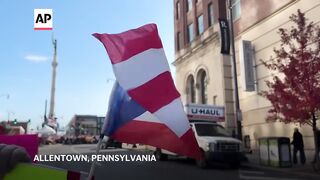 Voters react to comedian calling Puerto Rico 'floating island of garbage' at Trump event.