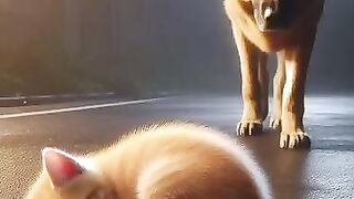 ||dog help poor kitten||????????#cute#cat#catlover#shorts