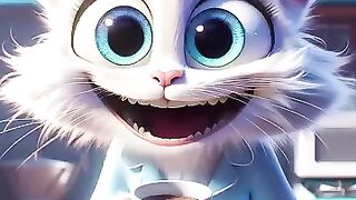 Mother Cat Drinks Lots of Coffee to Get By #funny #catlover #cuteanimals #cartoon