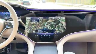2025 NEW AUTONOMOUS Mercedes DRIVE?! Level 3 Autonomous EQS POV Drive! Interior Ambiente Review