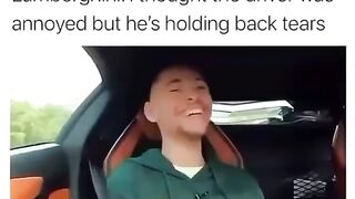 This guy dream was to ride in a Lamborghini