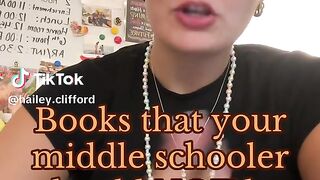 I see too many students with books that are WAY too mature for their age ???? #teacher #teachersoftiktok #books #middleschoolers