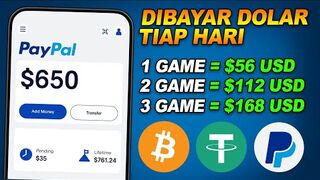 1 Game = $56,00 USD FREE Paypal, Bitcoin, USDT | Cara Menghasilkan Uang dari Internet Modal HP