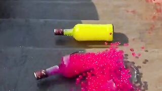 Breaking glass bottles _ Crushing Crunchy and Soft things _shorts _asmr _experiment _asmrsounds