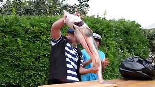 I Cooked a Giant Sturgeon with Chef Kanan at His Outdoor Kitchen!