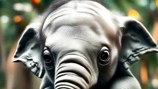Cute Tiny Animals Involving Elephant, Lion and Giraffe