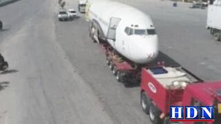 First Time In  Passenger Airplane Transported By Road From Karachi To Hyderabad