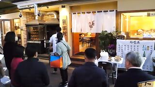 oak firewood roasting chicken - korean street food