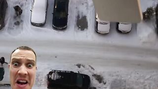 Бросает телефон из окна многоэтажки! ????