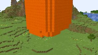 Minecraft TOWER at Different Times (World's Smallest Violin)