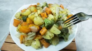 It's so delicious that I make it almost every day! Roasted Vegetables Recipe Happycall Double Pan