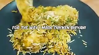 Je tente à nouveau le poulet biryani (240p).