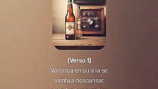 The song title would be "Veronica and Her Beer" in Argentine folk style.