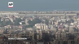 Video captures Israeli airstrikes hitting Beirut, Lebanon.