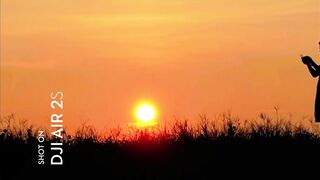 Fire ball sunset