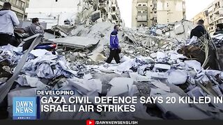 Gaza Civil Defence Says 20 Killed In Israeli Air Strikes