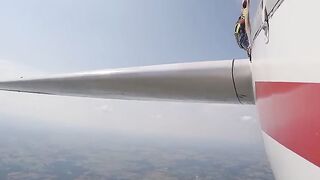 Adventurous Skydiver Sits on Plane’s Wing Before Jumping Off