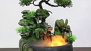 Flowing Water Waterfall Fountain LED Lights