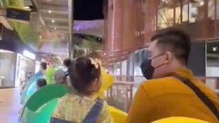 Funny moment baby with her dad