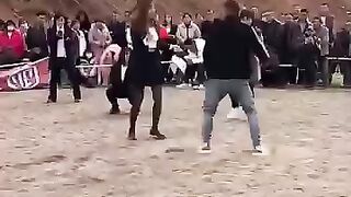 Mixed freestyle wrestling, this is a unique operation,
