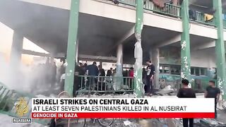 Israeli strikes on central Gaza- At least seven Palestinians killed in al Nuseirat