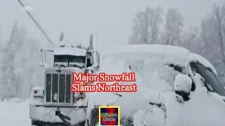 First major snowfall of the season slams Northeast