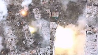Ukrainian air defenses trying to engage Russian Shahed Geran-2 UAVs in Kyiv