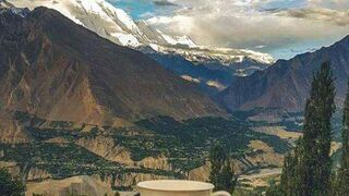 Drone  of SKARDU City in Snow