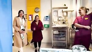 Mama had to make sure her baby was okay before anything else