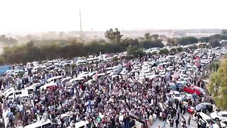 Drone covrage for protesters in Islamabad