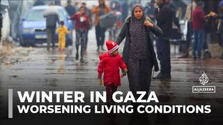 ‘Catastrophic conditions’ in Gaza’s tent camps as winter arrives
