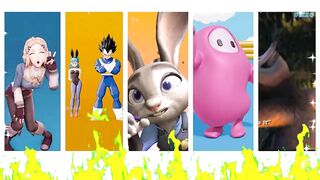 Dame Tu Cosita Dance Challenge _ 48 cartoon characters _ dance chain