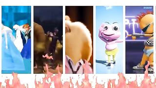 Dame Tu Cosita Dance Challenge _ 44 cartoon characters _ dance chain